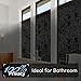 rabbitgoo Total Blackout Window Film Sun Blocking, Black Privacy Window Film Light Blocker, Stained Glass Thermal Cling Heat Control, Room Darkening Glass Sticker for Door Covering, 17.5