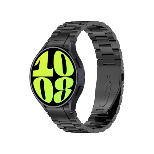 Bracelet de montre connectée acier inoxydable noir 14mm - 6