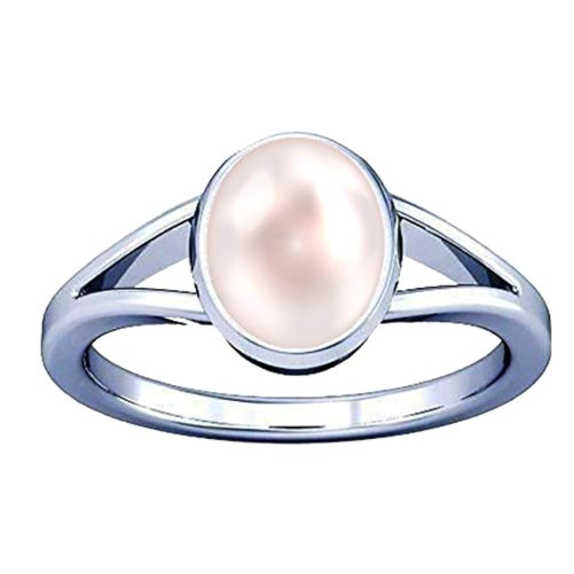 4.25-4.50 Ratti Pearl Moti Gemstone Silver Ring