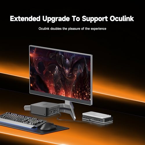 Image of Reatan AI Oculink Mini Barebone PC AMD Ryzen 7 255 (8C /16T Upgraded 8745HS) Radeon 780M NO SSD & NO RAM & NO OS 8K Quad-Screen Display Desktop Gaming Mini Computers WiFi 7 BT:5.4 Built-in Speaker