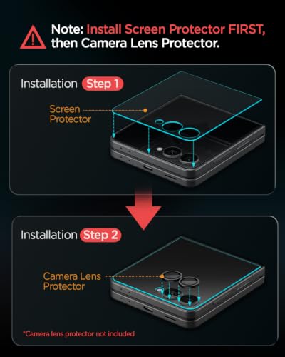 Image of Spigen GlasTR EZ FIT Screen Protector for Galaxy Z Flip 8 / Galaxy Z Flip 7