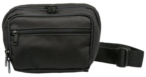 Uncle Mike's Off-Duty and Concealment Nylon/Poly/PVC Fanny Pack Compact Bag, Black