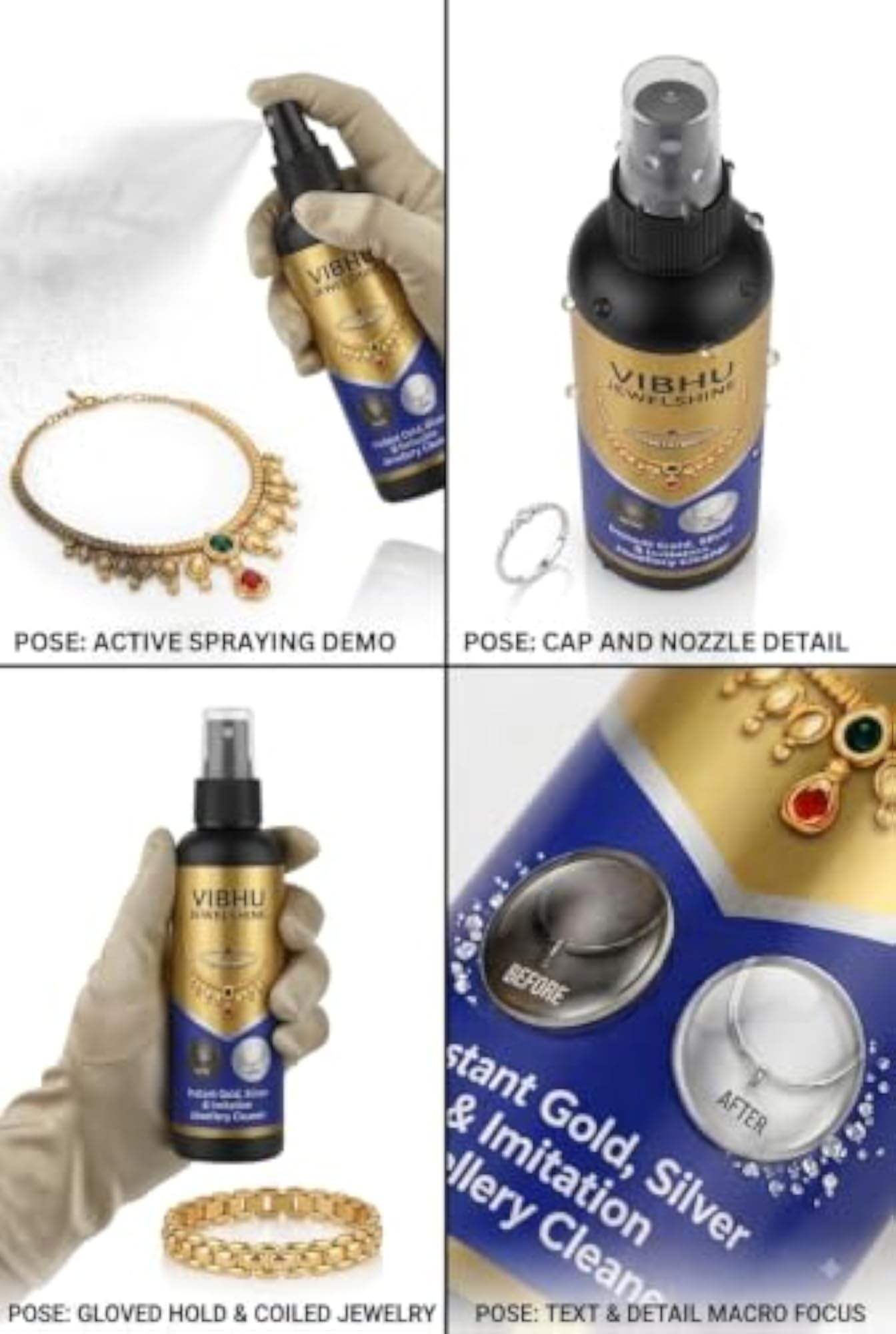 Vibhu Jewelshine Jewellery Cleaning Spray for Artificial Ornaments