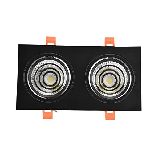 Plafonnier encastré LED double rectangulaire en aluminium COB 22.5cm