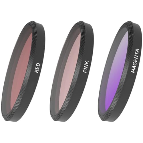 MoSundi Lot de filtres de plongée pour caméra d'action Insta360 GO Ultra - Rose, rouge, violet - Améliore la photographie sous-marine