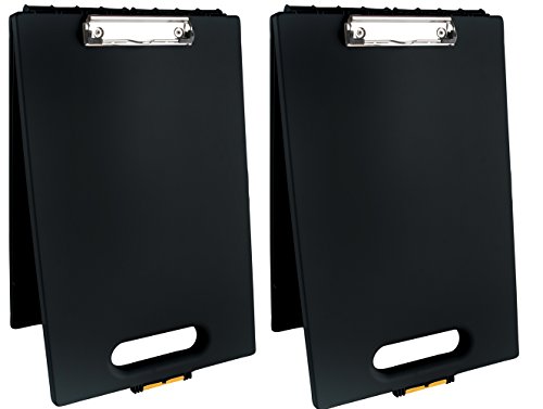 Dexas Clipcase Storage Clipboard with Handle, Set of Two, Black