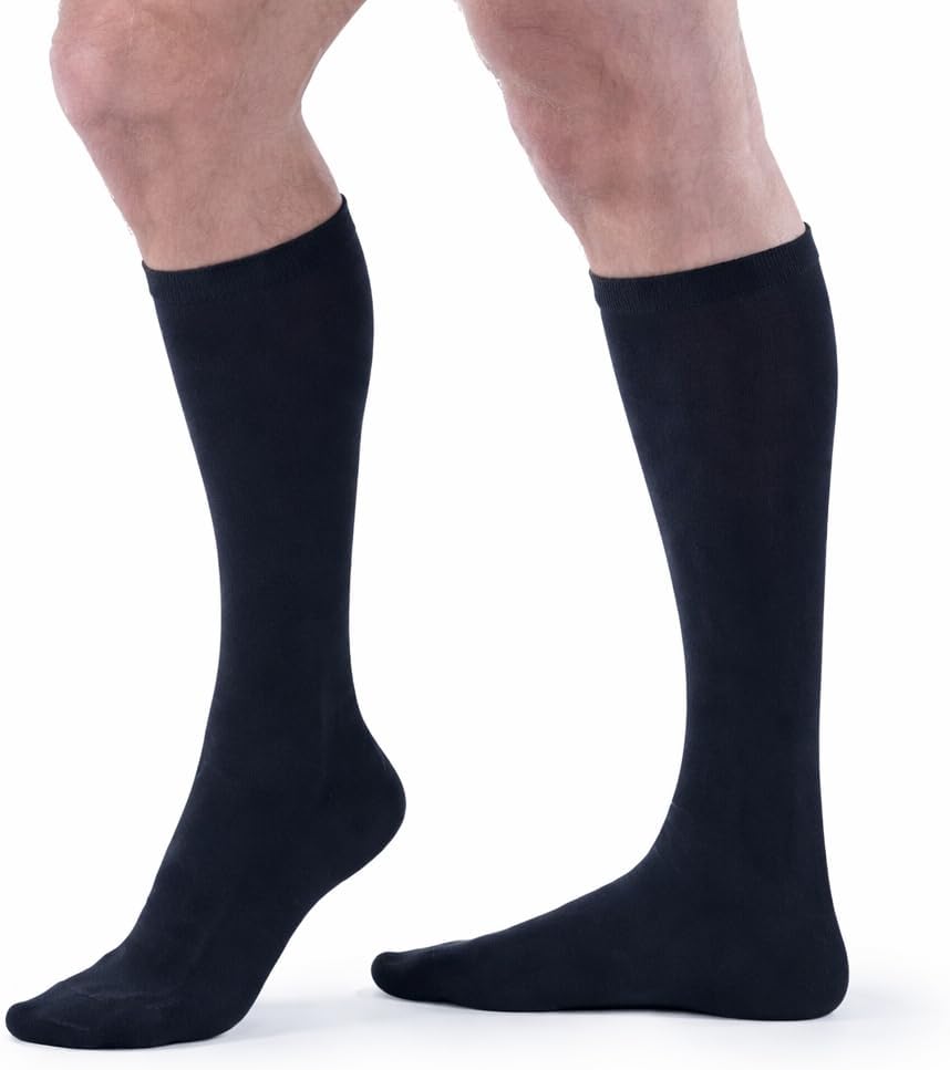 Allegro Unisex 20-30 mmHg Essential 111 Cotton Compression Sock - Calf High, Walking Support Sock, Compression Athletic Sock