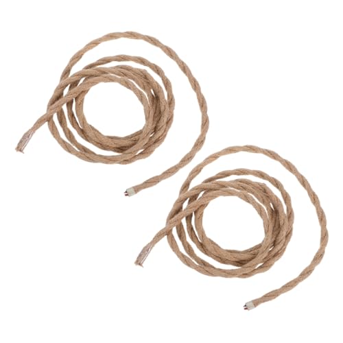 Câble Électrique Vintage en Corde de Fils pour Suspension Industrielle DIY (2 Pièces)