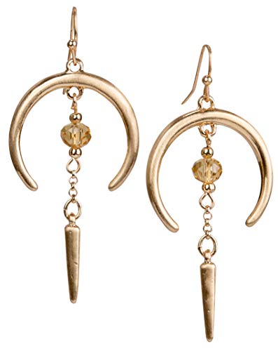 SPUNKYsoul Earring Crescent Horn and Faceted for Women