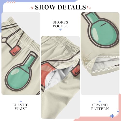 ZZXXB Chemical Experiment Boys Long Pants Soft Trousers Elastic Waist Kids Lounge Bottoms with Pockets S-XL4