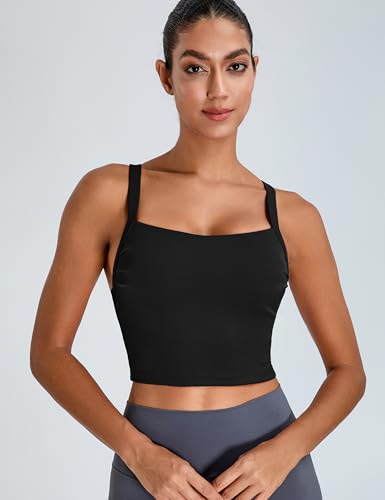 BMJL Women's Workout Tank Top with Built-in Bra Backless Crop Athletic Top for Yoga, Gym & Sports2