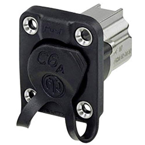 Connecteur Neutrik NE8FDX-Y6-W embase femelle RJ45 noire pour intégration audio-vidéo