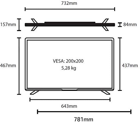 Blaupunkt BLA-32/138Q-GB-11B4-EGPF-UK 32 Inch HD Ready Smart LED TV with Freeview Play, 3 x HDMI, USB Record