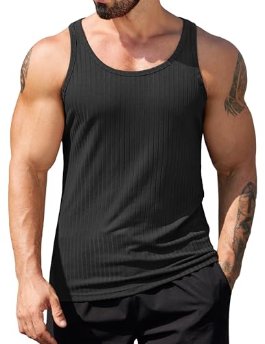 COOFANDY Mens Knit Tank Tops Workout Sleeveless...