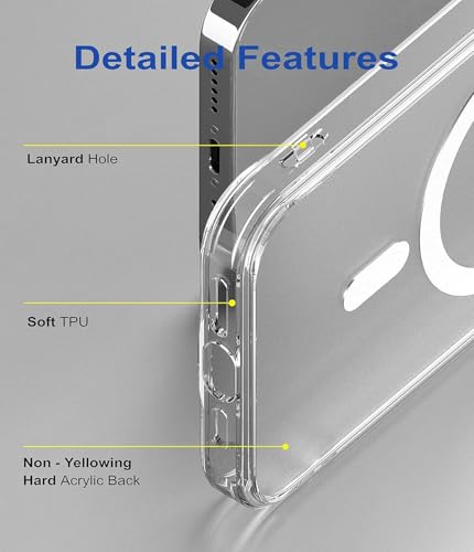 Image of Clear Phone Case for iPhone 7 /8 /SE, MagSafe Compatible, Transparent Protective Cover with Magnetic Ring