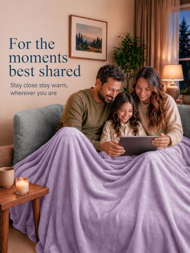 Image of Utopia Bedding Ultra Soft Fleece Bed Blanket Queen Size Lilac (90x90 Inch)