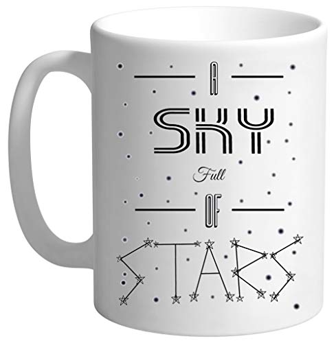 A Sky Full Of Stars + Stars Hombre Blanco Taza