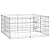 PawHut 8 Panel Pet Cage Playpen Dog Puppy Rabbits Guinea Metal Crate Fence Run Cage Kennel Indoor Outdoor (24-inch)