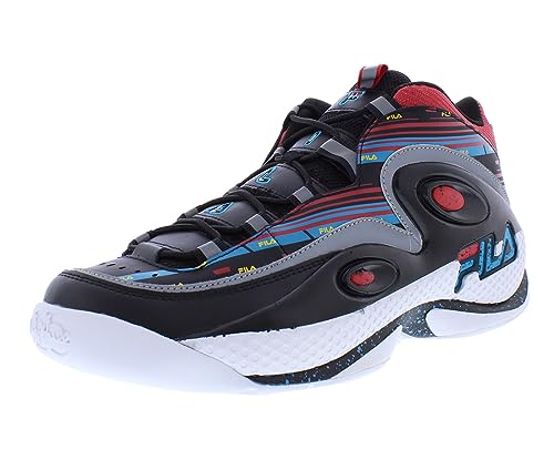 Fila Grant Hill 3 Mens Shoes Size 11.5, Color: Black/Capri Breeze/Fila Red