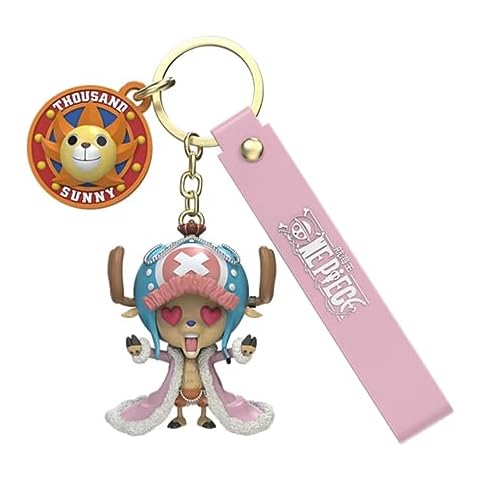 YJacuing Cute Anime One Piece Chopper PVC Figure Keychain, Officially licensed Collectible Wristlet Lanyard (Chopper) Cover