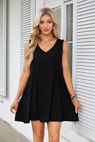 Robe d'été légère qui ne tient pas chaud mini robe confortable à poches femme - 2