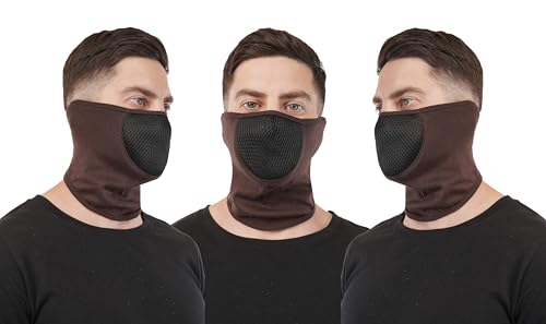 Image of Biker Face Mask for Men Women Helmet Balaclava Cotton Bike Riding Face Mask Pack of 3 Half Ninja Rider Mask (Ninja-Half-Mask-Combo-Black)