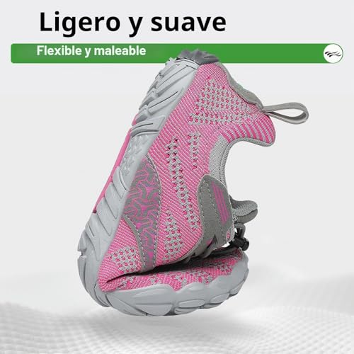 Miniatura 6 de Saguaro Barefoot Zapatillas De Trail Hombre Escarpines Mujer Zapatos De Agua Minimalistas Zapatillas De Deporte Acuaticos Exterior Interior Rosa 41