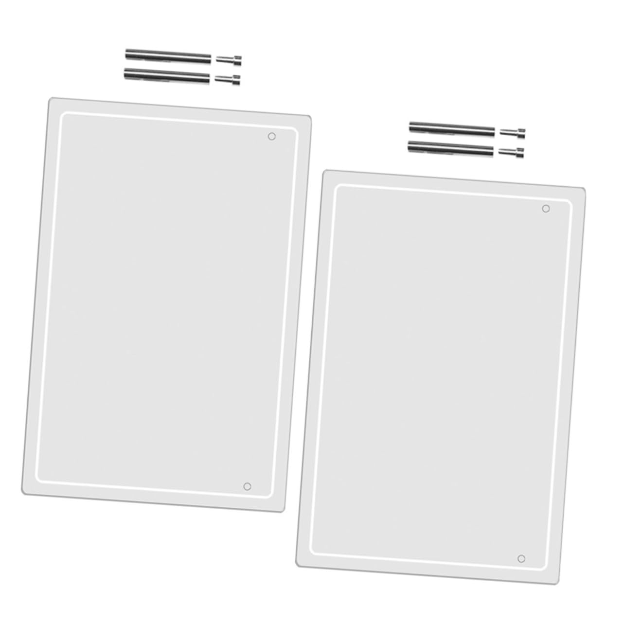 NUOBESTY 2 Stück Acryl Whiteboard Tisch mit Transparenter Tischplatte Abwischbare Memotafel für Schreibtisch Multifunktionale Notiztafel zum Aufstellen im Büro und Zuhause
