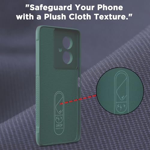 Image of Pikkme Redmi 13C 5G Back Cover Soft Matte Liquid Silicone TPU | Camera Protection | Shockproof Slim Back Case for Redmi 13C 5G (Green)