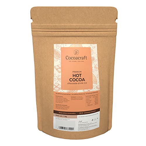 Image of Cocoacraft Hot Cocoa Chocolate Mix (1KG) Drinking Hot Chocolate Mix with 22% Cocoa Butter |100% Natural |