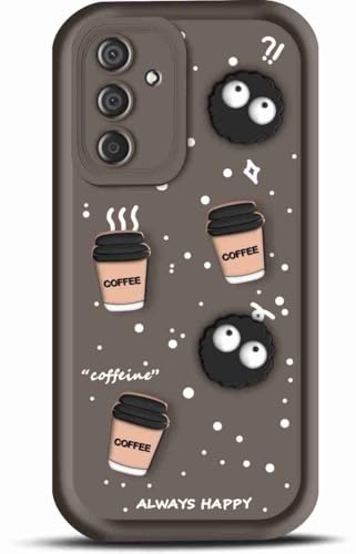 Image of Compatible for Samsung Galaxy A55 5G Cute Fun 3D Ball Cartoon Coffee Liquid Silicone Soft Case Phone Case Back Cover for Samsung Galaxy A55 5G (Brown)