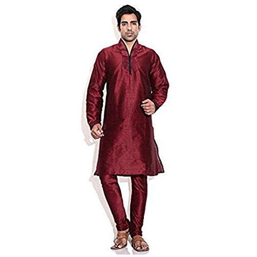 Kurta masculina ropa tradicional india roja churidaar conjunto elegante
