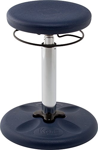 Image of Kore Adjustable Height Wobble Chair, Active Sitting for Children, Kids, Teens: Better Than a Balance Ball, Flexible Classroom Seating, Adjusts from 16.5 to 24 inches, Dark Blue
