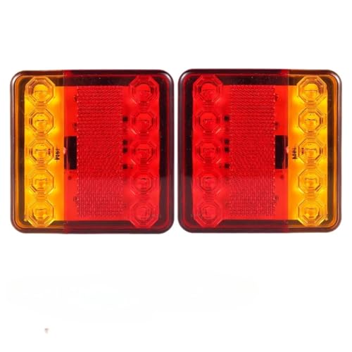Feux de camion LED étanches et carrés avec kit lampe d'inversion 12V 24V