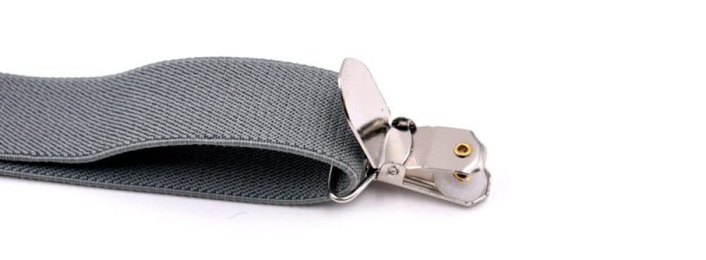 X Form Tirantes de Alta Resistencia, 1 Tirante elástico de 2,5 x 115 cm for Mujer, 4 Clips, Ajustable, for Pantalones, Accesorios de Ropa for Hombre