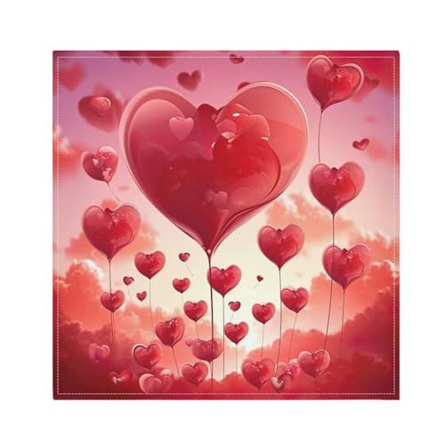 Servilletas de Tela YETTASBIN Corazón Día de San Valentín 6 Unidades miniatura 6