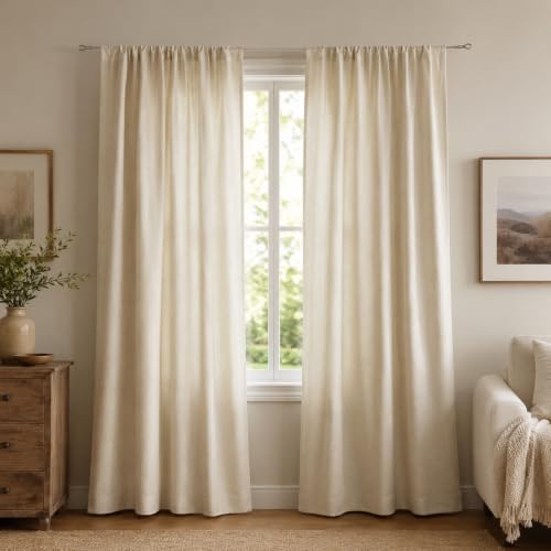 Image of Livshine Spring Curtain Wire 2 Meter with 8 Screw Eye Hooks, Flexible Metal Curtain Hanging Wire Kit for Windows, Cafe Curtains, Photo Display, String Lights and Decor