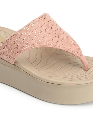 Image of ELLE Women's Embellished Platform Thong Sandals