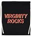 Funny Virginity Rocks Gear - Shirts, Stickers, Leggings, And More Sac de Sport Noir à cordon De Serrage Unisexe Drawstring Bag Gym