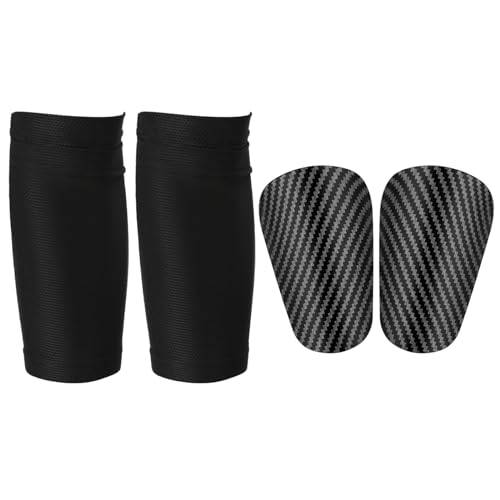 2pcs Mini Shin Guards and 2pcs Shin Pad Sock Covers, Mini Football Shin Pads Soccer Mini Shin Guards Tiny Protective Shin Guards for Adults Boys Girls