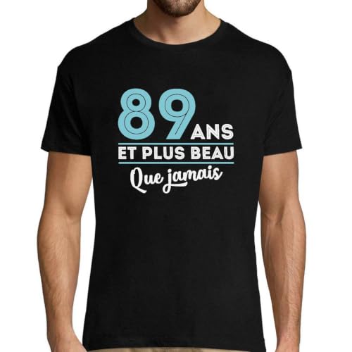 T-Shirt Homme 89 Ans humour à porter pour un repas de famille original et rigolo