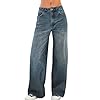 Pantalon Mujer Anchos Tiro Alto Trabajo Vestir Premama Elasticos Baggy Tejanos Tallas Grandes Baggy Jeans, Push Up Vaqueros Anchos Mujer, XL