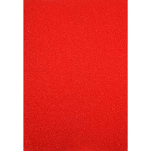 Florence Papier Pailleté Rouge - A4 - 5 - 350 g/m² - Papier Cartonné à Paillettes pour Loisirs Créatifs, Scrapbooking et Cartes de Vœux
