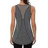 Wayleb Canotta Sportiva da Donna Senza Maniche Top per Yoga Palestra Pilate Running Fitness Leggero Traspirante Sportive Tank Top, Grigio Scuro S