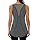 Wayleb Canotta Sportiva da Donna Senza Maniche Top per Yoga Palestra Pilate Running Fitness Leggero Traspirante Sportive Tank Top, Grigio Scuro S