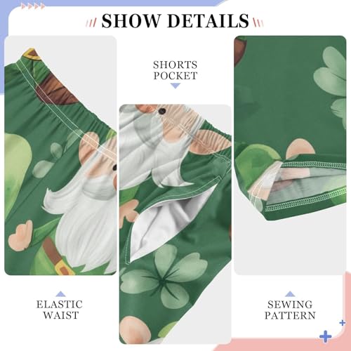 Gnome Lucky Clovers Boys Long Pants Soft Trousers Elastic Waist Kids Lounge Bottoms with Pockets S-XL4