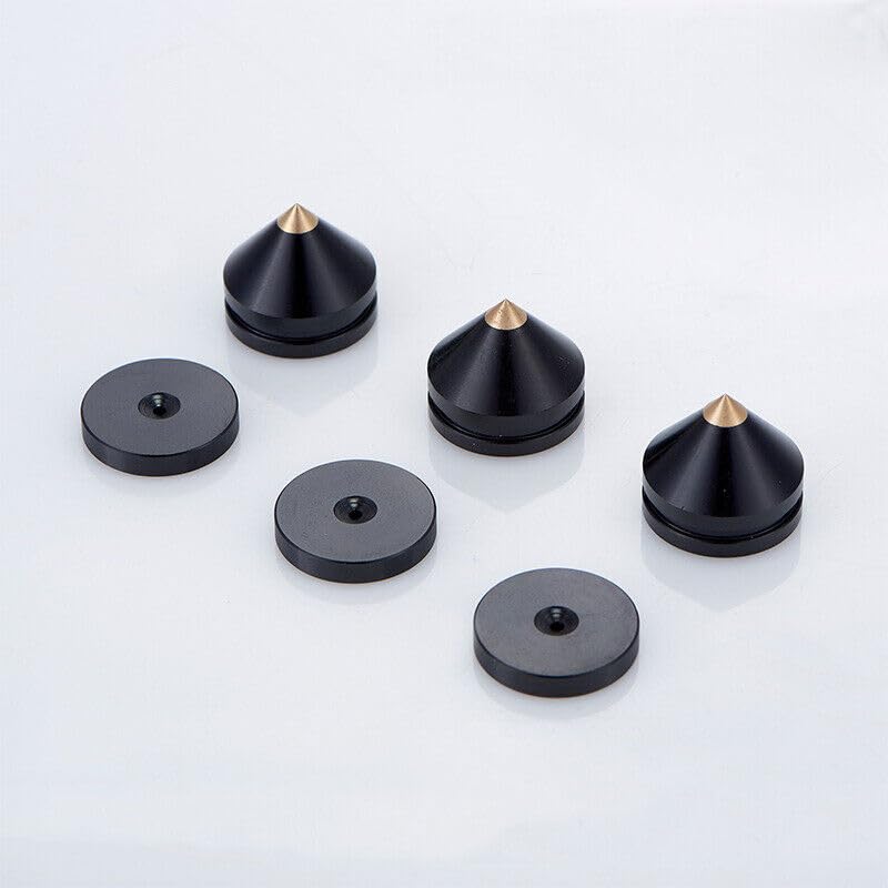 Generic 4pcs 23mm Aluminium Speaker Shockproof Spike Pad Base Stand Isolation Cone Feet