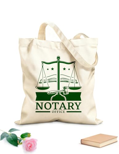 XIARON Bolsos de calicó para mujer oficina notarial ley libro abierto libra justicia legislacióng Tela de 340g/m² de grosor Se usa como neceser M Verde