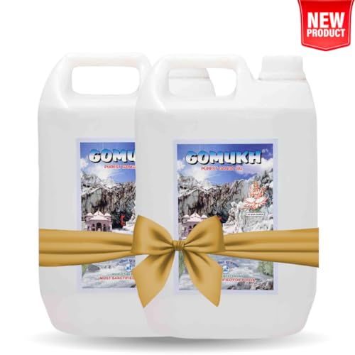 Image of inchGOMUKH inch Gangajal 5000ml Jar x 2 Pcs The Purest Holy Water Directly From Gangotri Valley Approved By Govt. Of Uttrakhand For Puja Purposes 10 LITRE (5 Ltr. Pack of 2)