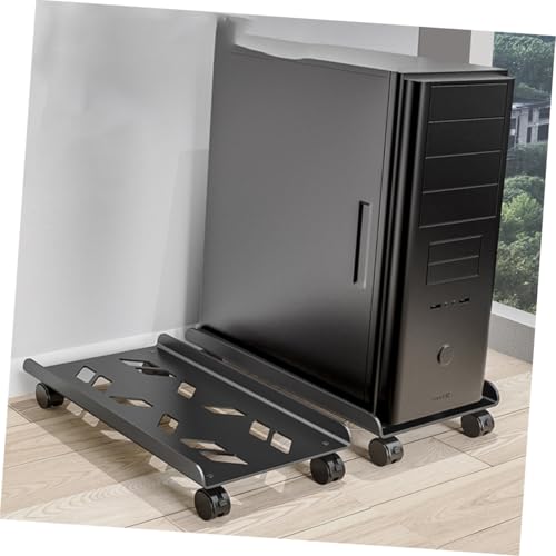 Soporte de metal de gran capacidad para CPU y torre de computadora con ruedas estables 6